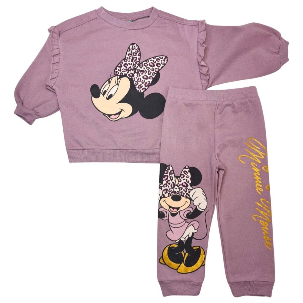 NWT Minnie Mouse Kids Jogger Set - Purple